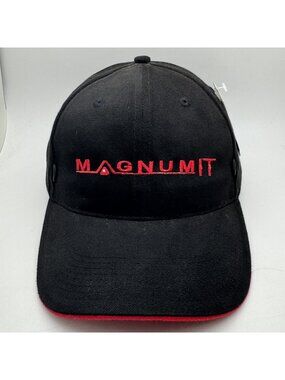 FERSTEN MAGNUM IT Black Red Adjustable Baseball Cap Hat Cotton One Size